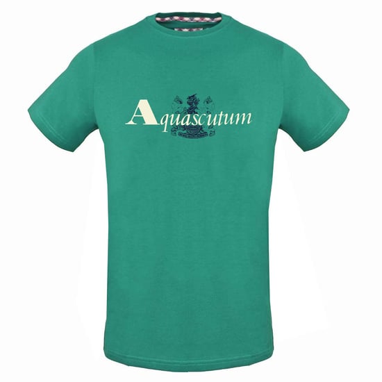 Aquascutum Brand Aldis Logo camiseta verde - Image 1