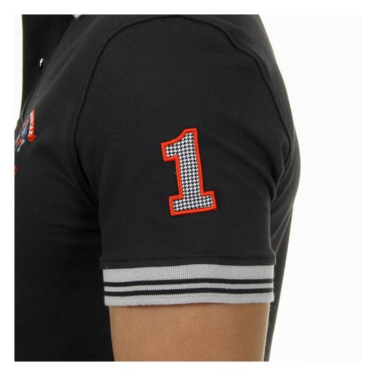 Ufford & Suffolk Polo Club Mens Polo Short Sleeves Black ENIGMA