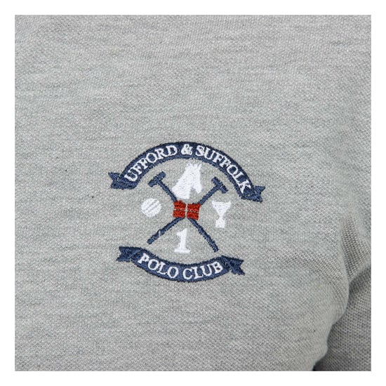 Ufford & Suffolk Polo Club Mens Polo Short Sleeves Grey NOTTE