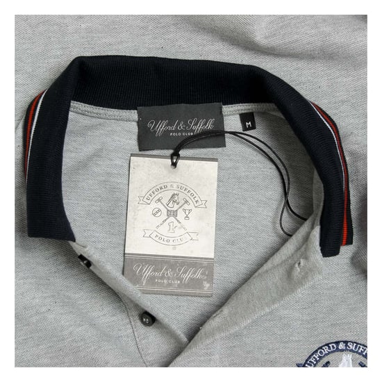 Ufford & Suffolk Polo Club Mens Polo Short Sleeves Grey NOTTE