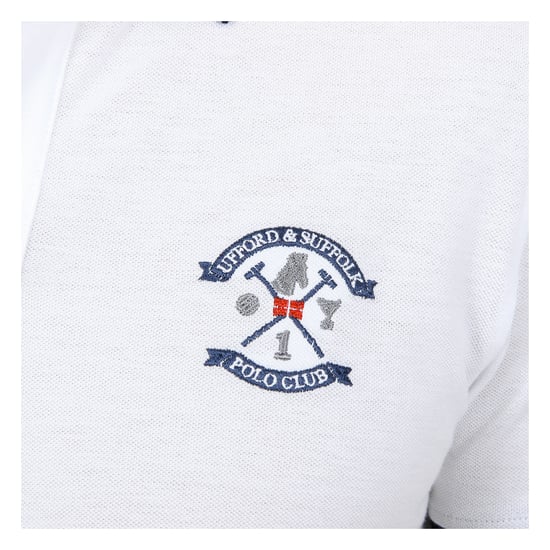 Ufford & Suffolk Polo Club Mens Polo Short Sleeves White APACHE