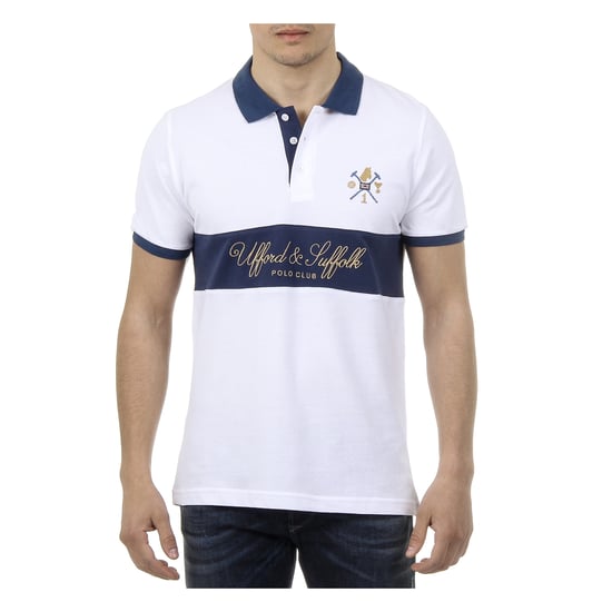 Ufford & Suffolk Polo Club Mens Polo Short Sleeves US002 WHITE
