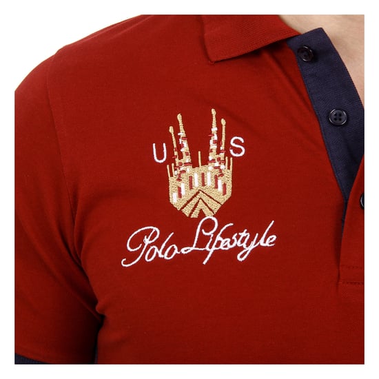 Ufford & Suffolk Polo Club Mens Polo Short Sleeves US005 BORDEAUX