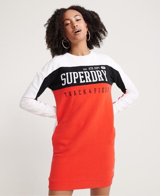 Superdry Panel long Sleeved Sweat Dress