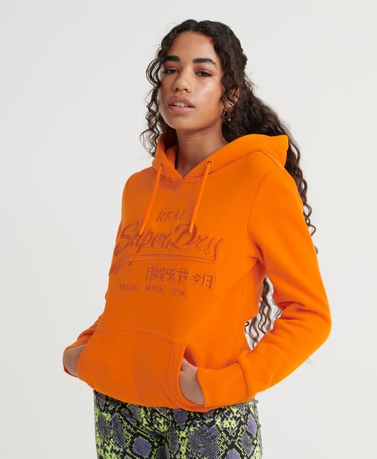 Superdry Vintage Logo Tonal Embossed Brushed Hoodie