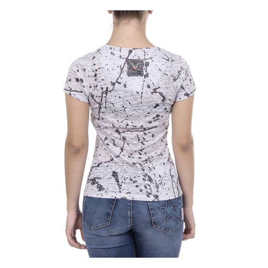 V 1969 Italia Womens T-shirt Short Sleeves Round Neck Grey AVA