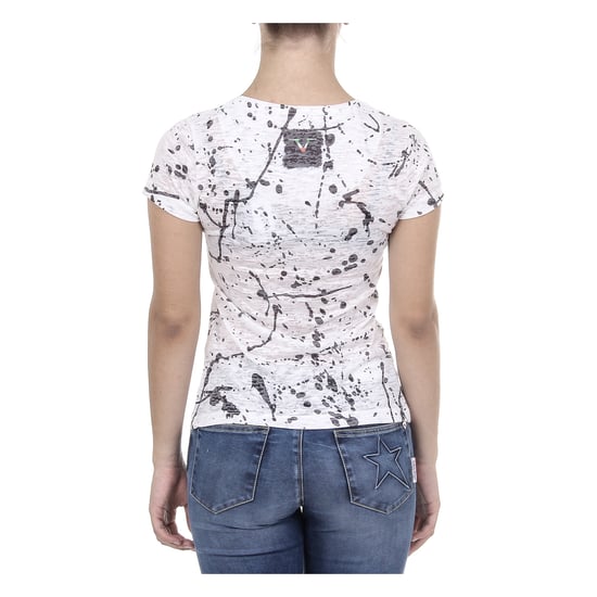 V 1969 Italia Womens T-shirt Short Sleeves Round Neck White AVA