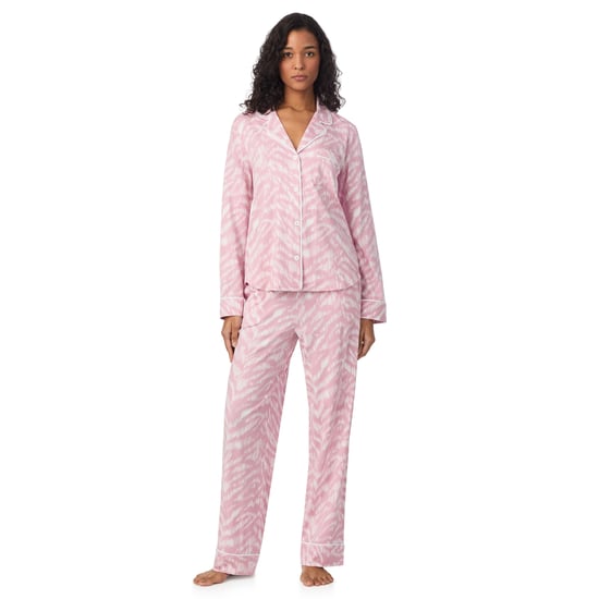 DKNY Conjunto de pijama de manga larga con estampado rosa - Image 1
