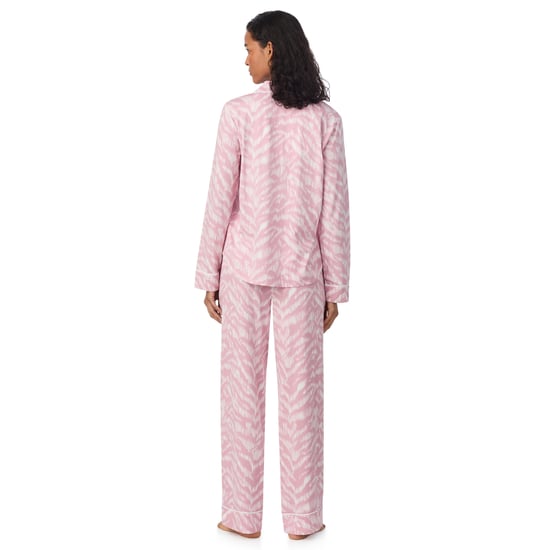 DKNY Conjunto de pijama de manga larga con estampado rosa - Image 2