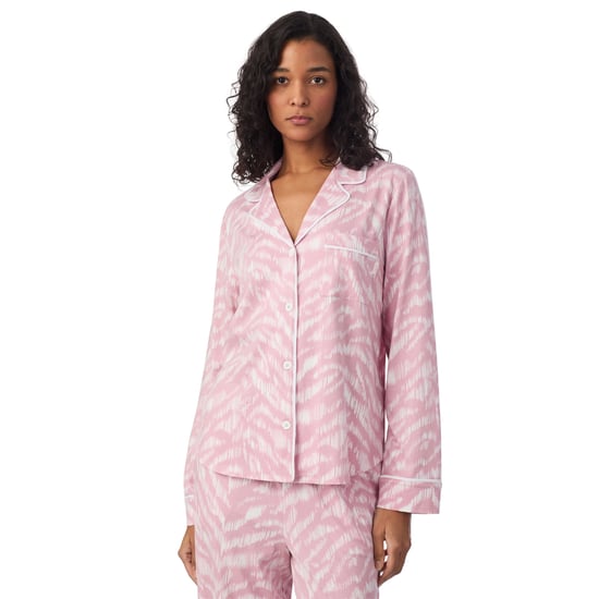 DKNY Conjunto de pijama de manga larga con estampado rosa - Image 4