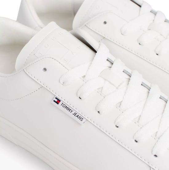 Zapatillas bajas de cuero TJM para hombre Ecru - Image 4