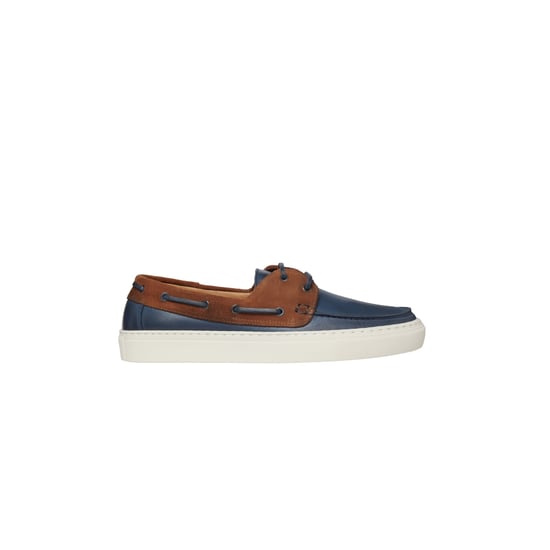 Men's Ted Baker Euenb Leather & Suede Boat Shoes in Navy - Image 1