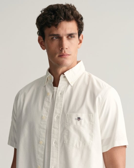 GANT Mens Regular Fit Short Sleeve Oxford Shirt - Image 2