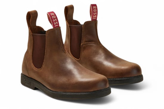 Botines Chelsea de piel marrón rústica Rossi 607 Booma - Image 3