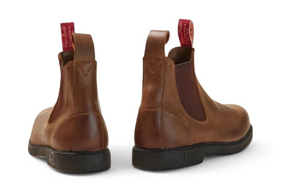 Botines Chelsea de piel marrón rústica Rossi 607 Booma - Image 5