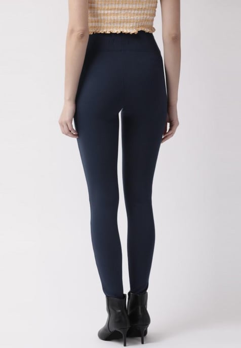 M&S Magic Mallas de cintura alta con control de abdomen en azul marino - Image 2