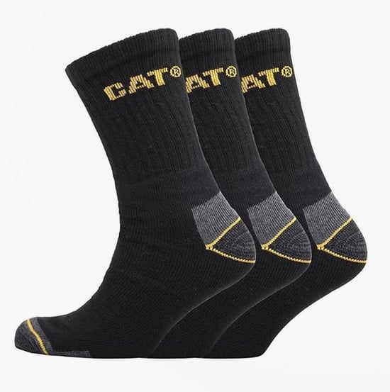 PAQUETE DE 3 CALCETINES PARA HOMBRE CAT CREW NEGROS - Image 1