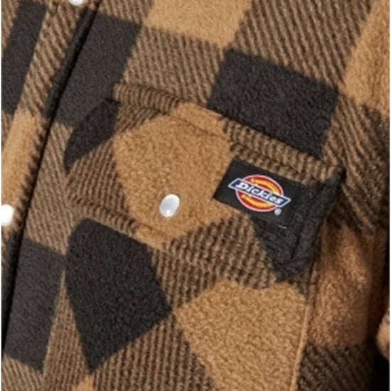 Dickies Mens Portland Long Sleeve Polyester Polar Fleece Padded Shirt - Image 3