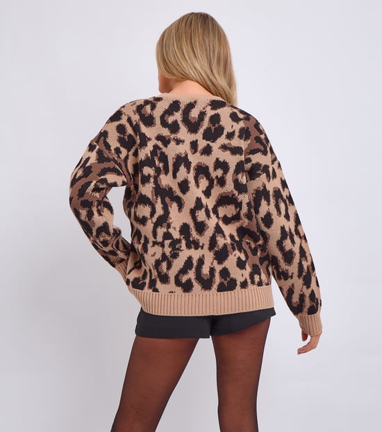 Jersey estampado animal camel - Image 4