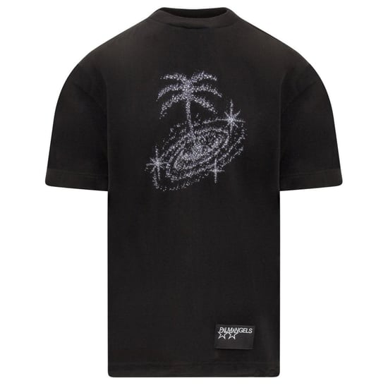 Palm Angels camiseta negra con diseño de galaxia brillante - Image 1