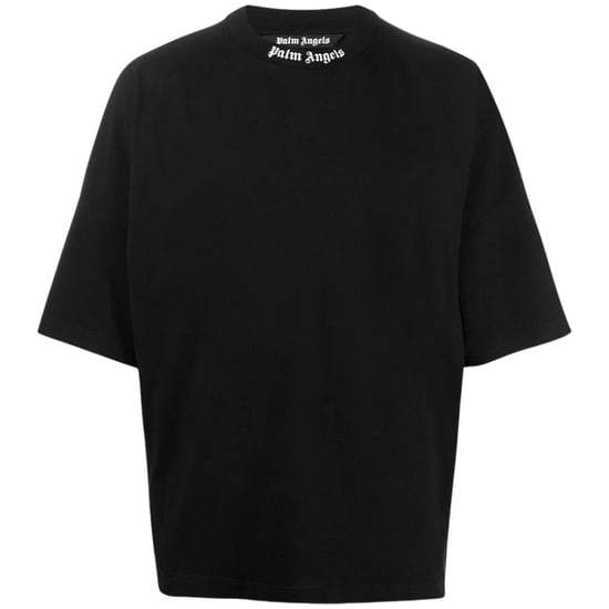 Camiseta negra extragrande con logo clásico de Palm Angels - Image 1