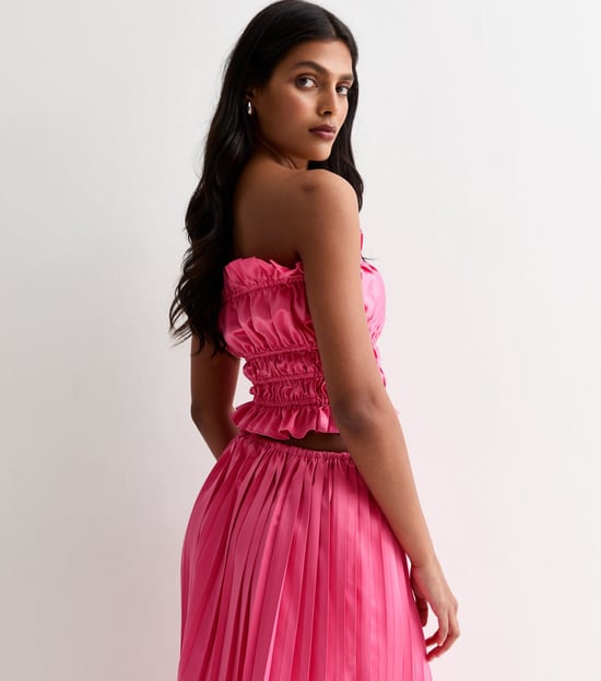 Bandeau acanalado rosa vivo - Image 4