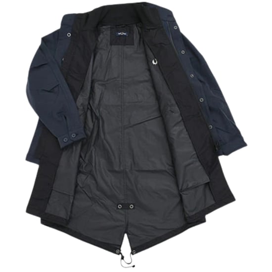 Chaqueta azul marino sombreada de doble capa de Fred Perry - Image 3