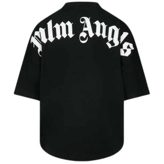 Camiseta negra extragrande con logo clásico de Palm Angels - Image 2