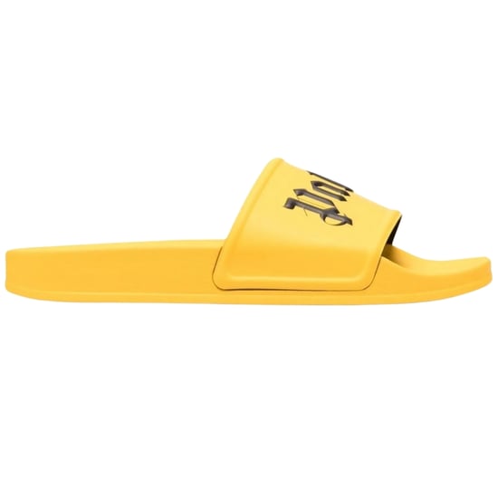 Chanclas de piscina amarillas con estampado gótico de Palm Angels - Image 1