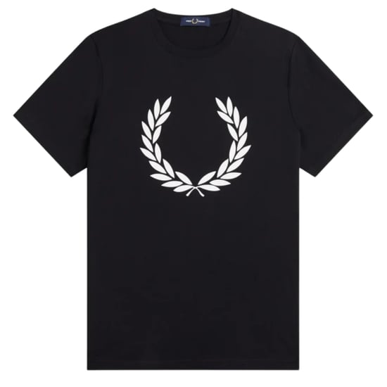 Camiseta negra para niños con estampado de corona de laurel de Fred Perry - Image 1