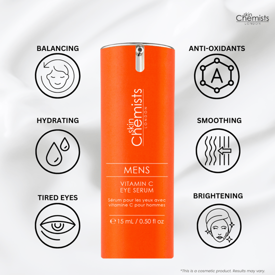 skinChemists Pack de Ahorro Doble de Suero para los Ojos de Vitamina C para Hombres 15ml - Image 2