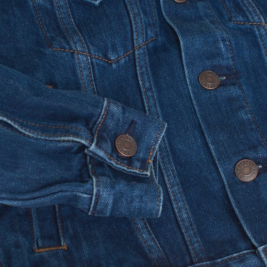 Chaqueta de denim con cuello de pana 430094 niño - Image 3