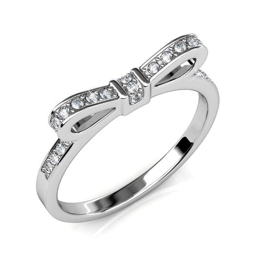 Anillo de cinta - Plata y cristal - Image 1