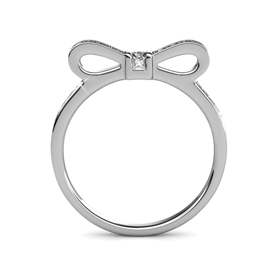 Anillo de cinta - Plata y cristal - Image 5