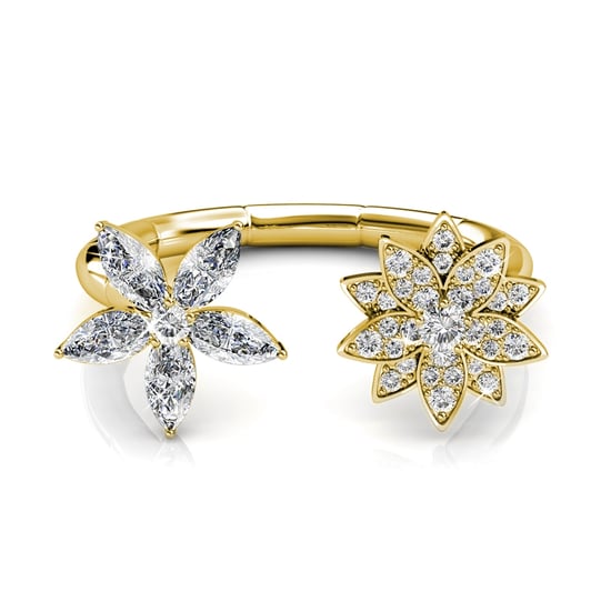 Anillo Fraternal Bloom - Oro y Cristal - Image 2
