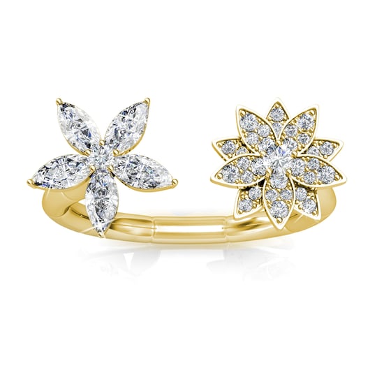 Anillo Fraternal Bloom - Oro y Cristal - Image 4