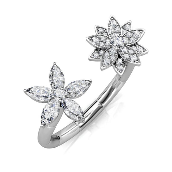 Anillo Fraternal Bloom - Plata y Cristal - Image 1