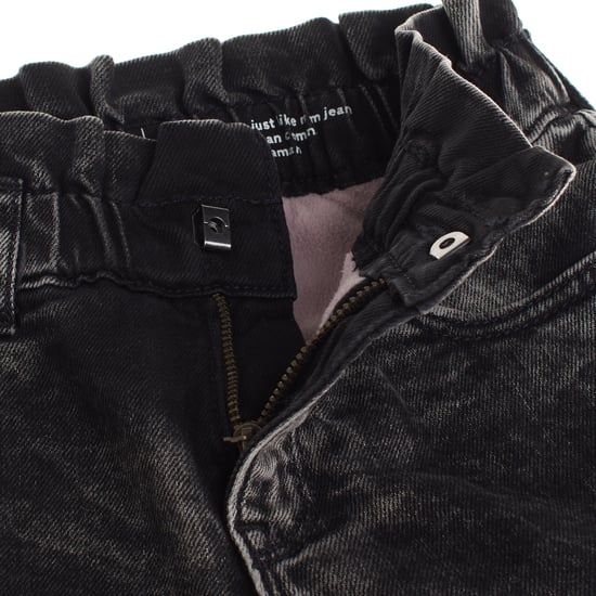 Jeans de mamá forrados de felpa 756139 para niñas - Image 2