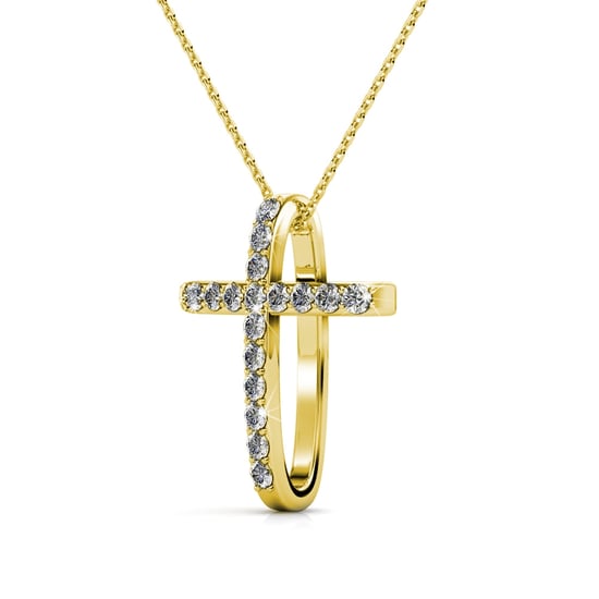 Colgantes de cruz - Oro y cristal - Image 3