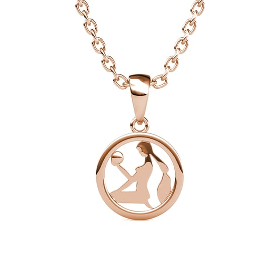 Colgantes del zodiaco Virgo: oro rosa y cristal - Image 5