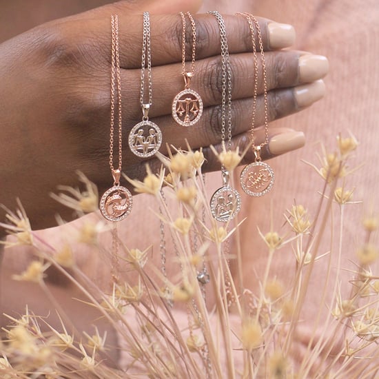 Colgantes del zodiaco Virgo: oro rosa y cristal - Image 6