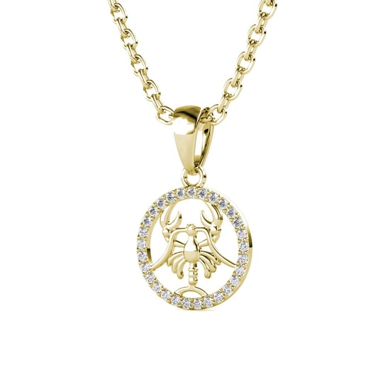 Colgantes del signo del zodiaco Cáncer: oro y cristal - Image 3