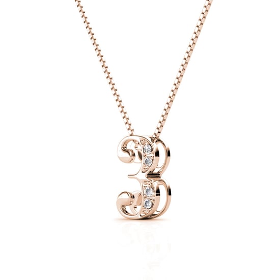 Colgantes número 3 - Oro rosa y cristal - Image 3
