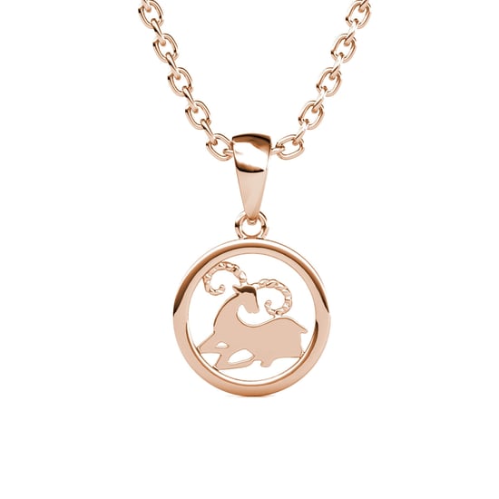 Colgantes del zodiaco Aries: oro rosa y cristal - Image 4