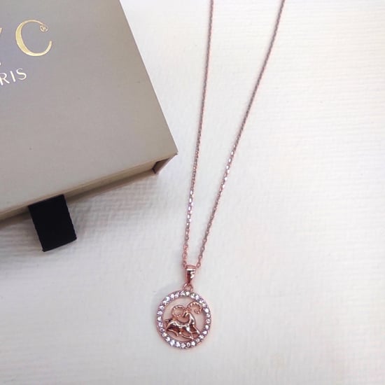 Colgantes del zodiaco Aries: oro rosa y cristal - Image 6