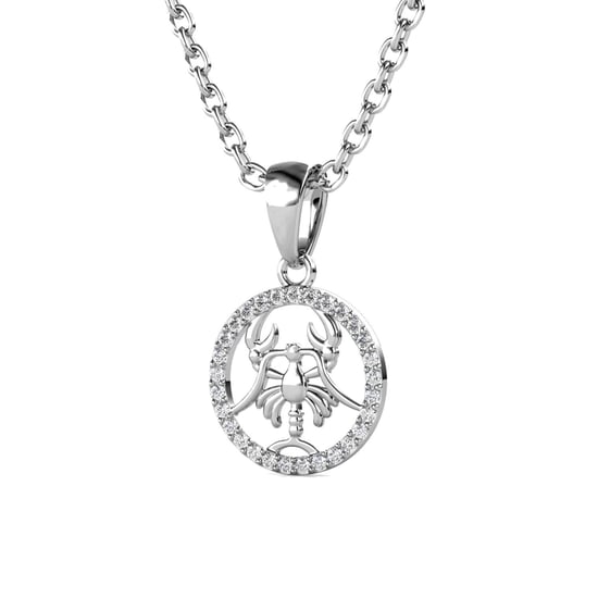 Colgantes del signo del zodiaco Cáncer: plata y cristal - Image 3