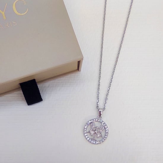 Colgantes del signo del zodiaco Cáncer: plata y cristal - Image 6