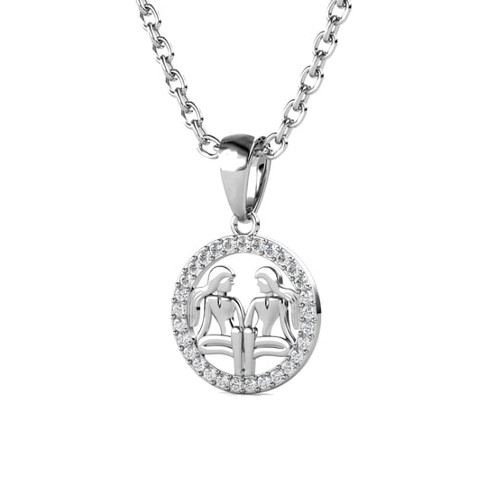 Colgantes del zodiaco Géminis - Plata y cristal - Image 3