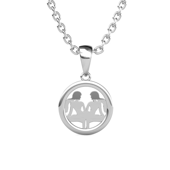 Colgantes del zodiaco Géminis - Plata y cristal - Image 4