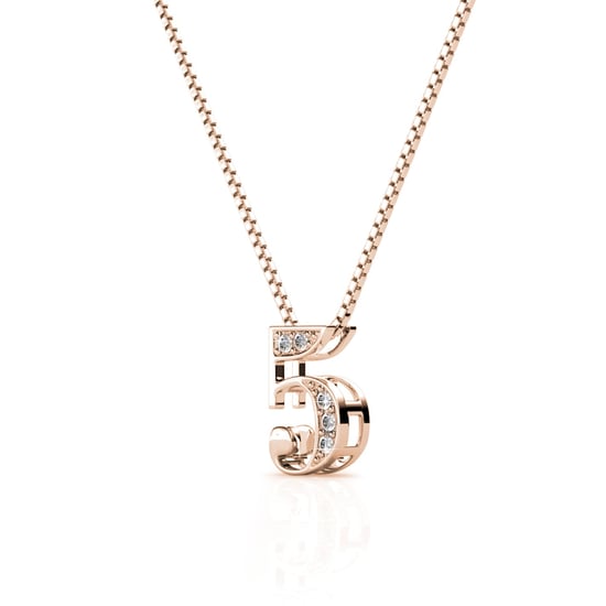 Colgantes número 5 - Oro rosa y cristal - Image 3